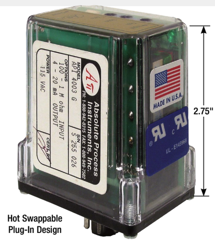 API 4003GI Series Potentiometer Input to DC Transmitter, Fully Isolated
