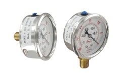 [SGY-D10542N] Series SGY 2.5" Industrial Pressure Gauge, 1/4" NPT Back Connection, Range 100 psi, 1.5% FS Accuracy, Brass Wetted Parts, Dual PSI/Bar x100 kPa Scales