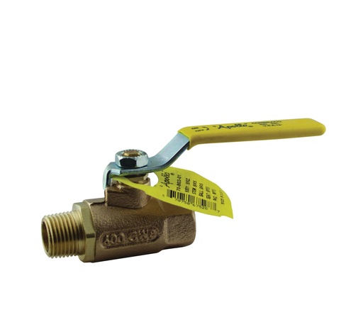 [7080301] 70-800 2-Piece Ball Valve, 1/2 in Nominal, MNPT x FNPT End Style, Bronze Body, Standard Port, RPTFE/MPTFE