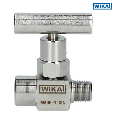 [47466410] Wika IV10/IV11 Series Mini Hard Seat Needle Valve, T Handle, Stainless Steel, 1/2" NPTF to 1/2" NPTM (Old P/N:9698901)