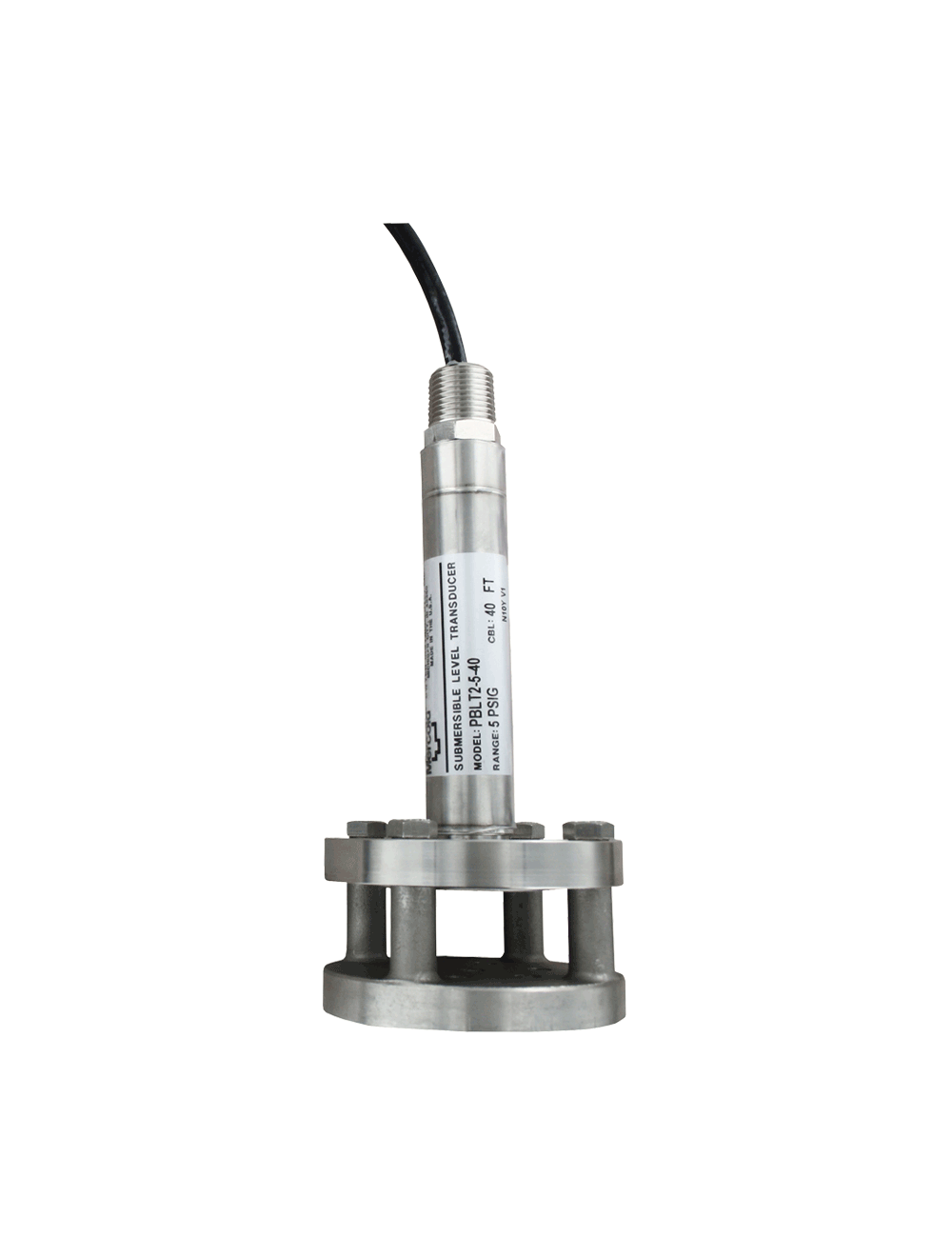 [PBLT2-15-80-PU] Submersible Level Transmitter;15PSI;80ft PU CABLE;34.63FT WC