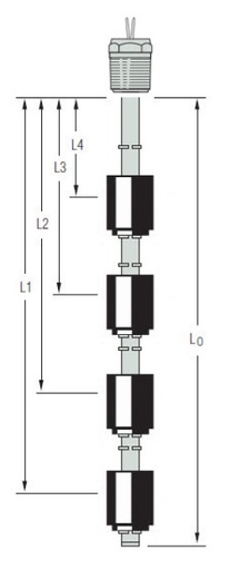 [W1093454] LS-700 Level Switch LS-700-2-SS-BN-SPST-020-GR1-4