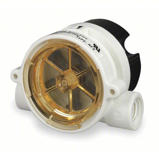 [156268] GEMS SENSORS Liquid Flow Switch: Brass, 1/2 in FNPT, 1/2 in Connection Size, FNPT, -20°F – 212°F