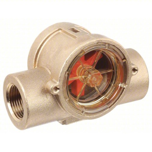 [180392] Flow Indicator: Rotor, Brass, 3/4 in FNPT, 3/4 in Connection Size, FNPT, Polysulfone