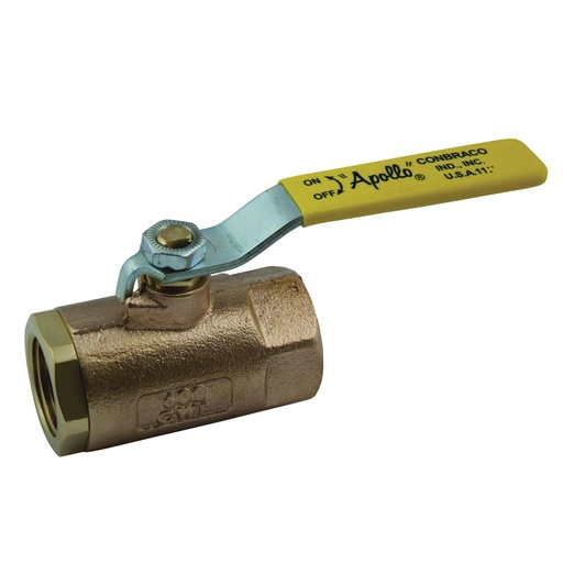 [7010901A] 70-100 2-Piece Ball Valve, 2-1/2 in Nominal, FNPT End Style, Bronze Body, Standard Port, RPTFE/MPTFE