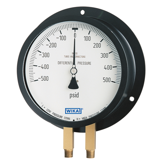[83725351] Wika 712.25DX Series Brass Dry Duplex Pressure Gauge, 0 to 200 PSI, 1/4" NPT (Previously 4280696)
