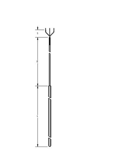 [2371-7182] Watlow Rtd RB style, 1/4" x 6" sheath, pfa lead wire construction, standard lead termination