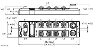 [100001827] Turck Block Module for EtherNet/IP and CIP Safety, Safe Digital Inputs and Outputs (TBIP-L4-4FDI-4FDX)