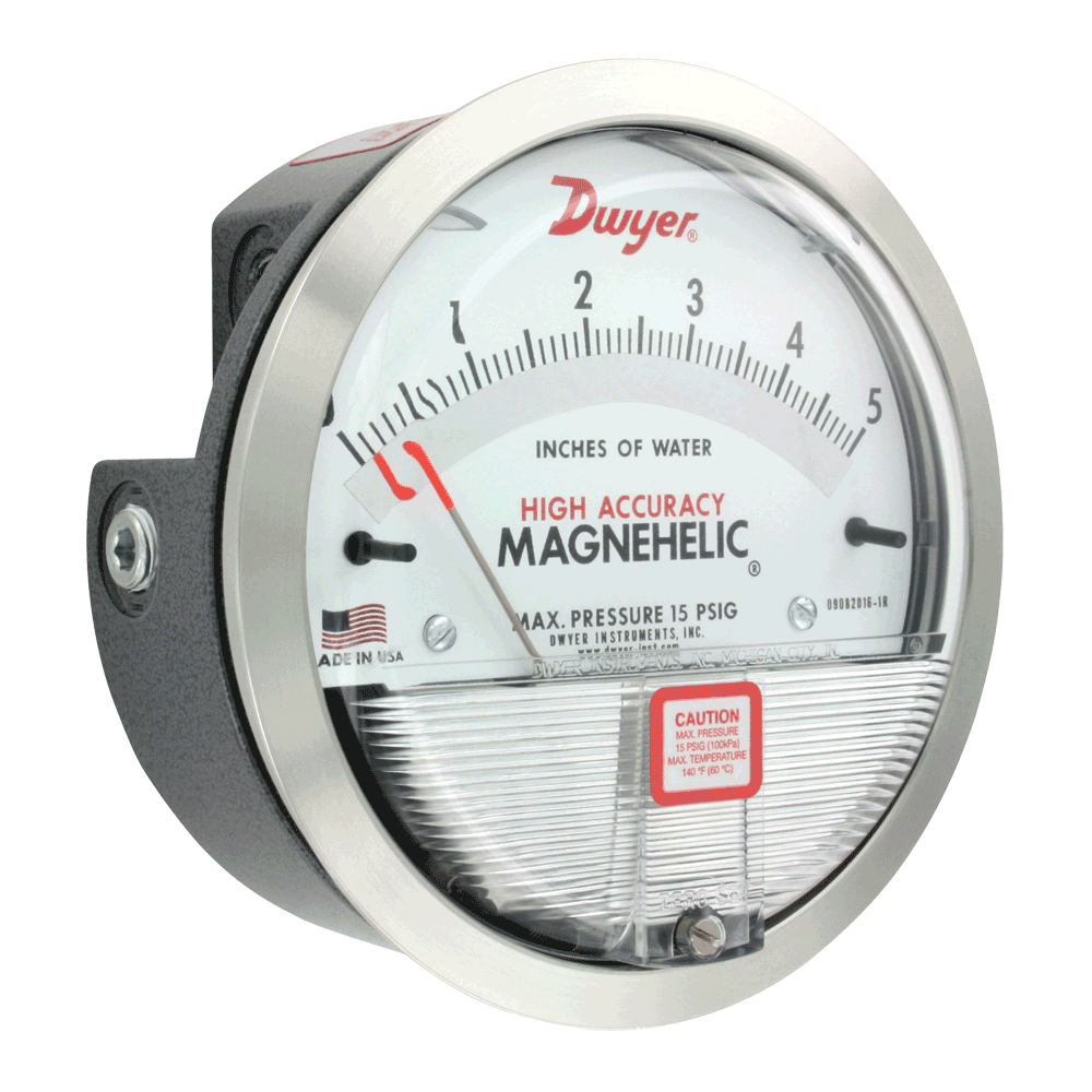 [2300-30CM] Magnehelic® Differential Pressure Gage, range 15-0-15 CM H2O, minor divisions .20. Series 2000, Accurate within 2%