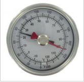 [BTM3404D] Dwyer Maximum/minimum bimetal thermometer, range -40 to 160°F, 4" stem.