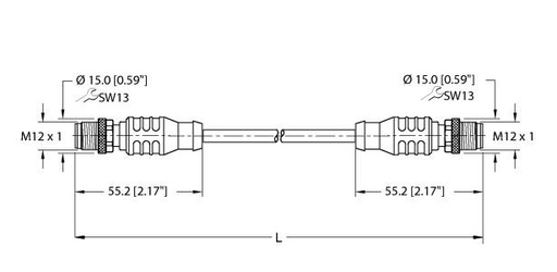 [U-97275] Turck Industrial Ethernet Cable (RSSX RSSX 841-10M)