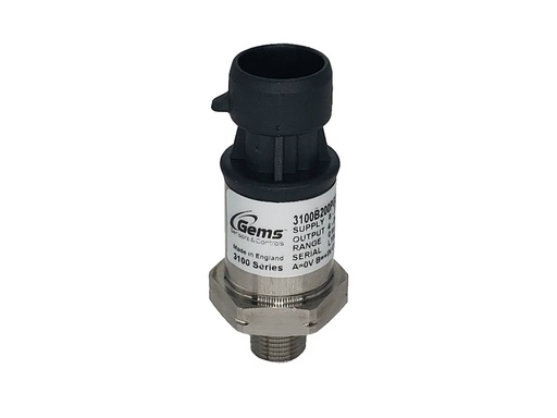 [3200T50CPS1P8R00] Gems 3200 Series Pressure Transducer, 0.5-4.5 V Ratiometric Output, 0-5000 PSI Range, SAE 6 (9/16˝-18 UNF 2A) Pressure Port, Deutsch DT04-4P Electrical Connection, w/ Restrictor (MIN 40 PC ORDER REQUIRED)