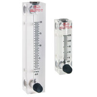 [VFA-21-SSV] Visi Float Flowmeter, 2" Scale, 0.06-0.5 LPM Air, SS Valve, 1/8" NPT