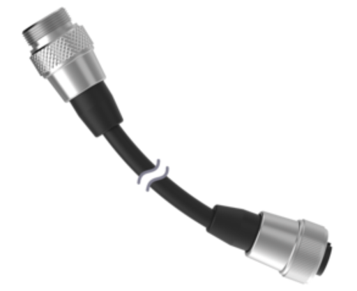 [814124] Cordset: Double Ended 7/8 in. 3-pin Straight Female; 3-pin Straight Male. 8 m (26.24 ft) Black PVC Jacket. Nickel-Plated Brass Coupling Nuts BCP-MAF3-MAM3-14-8M