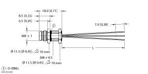 [U7800] Turck Actuator and Sensor Receptacle, Front Mount, Threaded or Snap Connecction (MFSS 3-0.2)