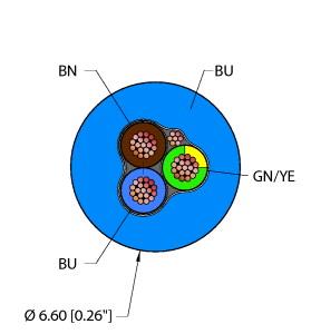 [RF50950] Turck Instrumentation Tray Cable, Reelfast™ Bulk Cable (BLU,PVC,1STPX18+1X18,S-DF,ITC)