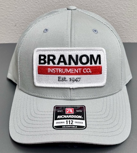 [Cap-112-Quarry] Quarry (Gray) Trucker Hat, Branom Logo Patch