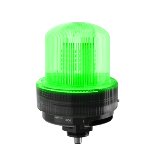 [813073] K100PBLGYRAQ K100 Pro Daylight Visible: 3 Color Beacon. 12-48 V dc; Polycarbonate; IP66, IP69K. Green, Yellow, Red; Audible. 5-pin M12 Integral QD