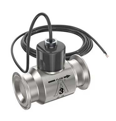 [GSCPS-100-2] Flomec GSCPS Series Turbine Flow Meter, 1" 2-Wire 1-1/2" Tri-Clamp, 3A Food Grade, Stainless Steel Body for Food Processes