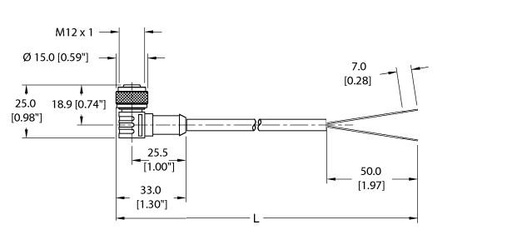 [U2209-2] Turck Actuator and Sensor Cordset, Connection Cable (WK 4.2T-6)