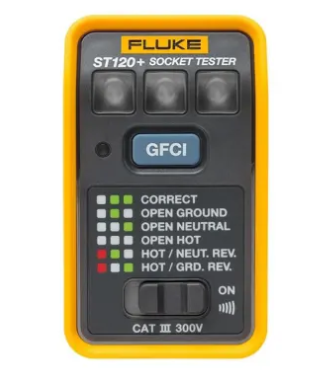 [5310334] FLUKE ST120+ Socket Tester with LEDS, GFCI Test, Beeper