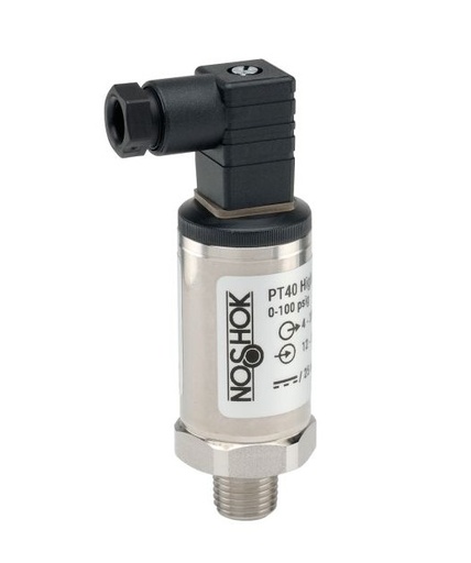 [PT40-4000PSIG-1-1-2-7-ST8] PT40 Series High Accuracy Fixed Range Pressure Transmitter, 0 to 4000 PSIG, ±0.25% of span, 4-20mA, 2-Wire, 1/4" NPT Male External, 0.8mm Internal Threaded Orifice, DIN Form C - Mini Hirschman Connector, Field Adjustable Offset and Span