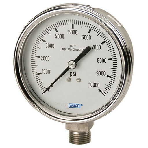 [9832496] Wika Pressure Gauge - 233.54.100 10000 psi 1/4 NPT lower mount