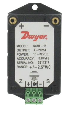 [648B-04] Dwyer Series 648B Differential Pressure Transmitter, 0 to 1" W.C.