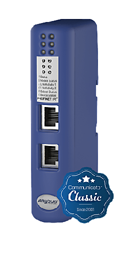 [AB7078-B] Anybus Communicator Serial Classic, PROFINET-IRT to Serial ASCII/Modbus-RTU/DF1
