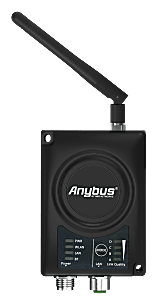 [AWB3010-B] Anybus Wireless Bridge II, WLAN or Bluetooth (AP or Client), external antenna type, Up to 400m light of sight, Ordered separately: External antenna, M12 quick disconnect cables for Ethernet (4-pin, D-coded) and Power (5-pin, A-coded).
