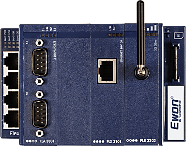 [FLEXY20100_00MA] Ewon Flexy 201 Base Unit, 4x Ext Card Slots, 4-ports LAN Only RJ45 10/100Mb, Requires WAN Ext Card for VPN connectivity