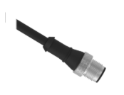[815169] Banner BC-M12M8-24-1,  Cordset: Single Ended M12. 8-pin Straight Male Connector. 1 m (3.28 ft) Black PVC Jacket. Nickel-Plated Brass Coupling Nut