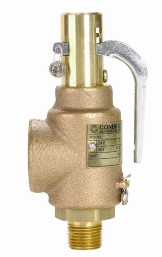[8010301] Apollo Safety Relief Valve, 3/4" X 1 1/4"NPT, 30-200PSI, 55# Set, SS Wetted Parts