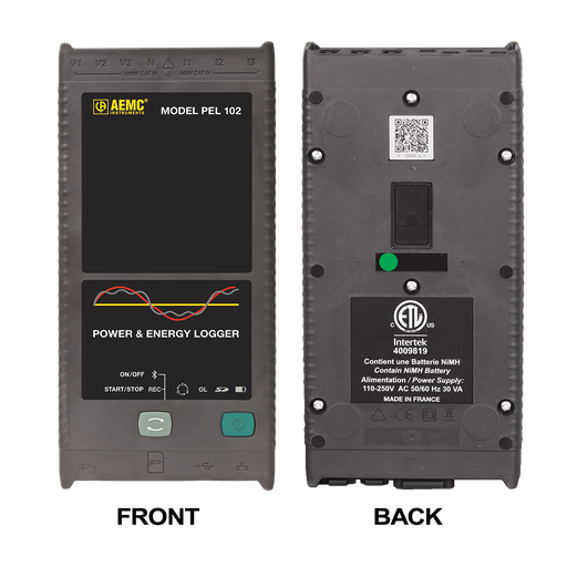 [2137.53] PEL 112 Power & Energy Logger Model PEL 112 (No LCD, w/3 MA193-10-BK Sensors) {ETL}