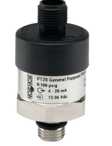 [PT20-100psig-1-2-2-25] PT20 General Purpose Fixed Range Pressure Transmitter, 0 to 100 PSI, ±0.5% of Span, 0-5VDC Output 3 Wire, 1/4" NPT Male Process Connection, M12 X 1 (4-Pin)  