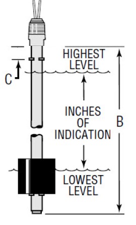 [W1121953] XT800 Float Level Transmitter - XT800-2-SS-BN-.25-21.5-83850-J-H---rings