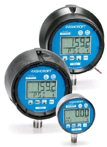 [30-2074SD-02L-XBL-300#] 3" Ashcroft Digital Pressure Gauge, 300PSI, SS, Dry, 1/4"NPT Lower Connection, Back Light for Display