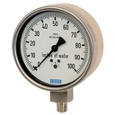 [76256226] Wika 632.50 Series Dry Capsule Pressure Gauge, 2.5" Dial, 0-40 mBar, 1/4" NPT SS Lower Mount, Laminated Safety Glass