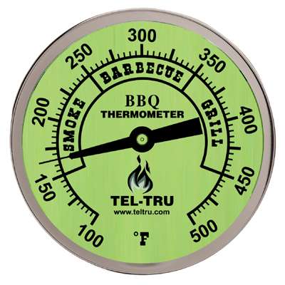 [351U02FBAKLAAAA] Tel-Tru BQ300 3" Dial Thermometer, Back Connected, 100/500F, 1/2" NPT, 2.5" Stem