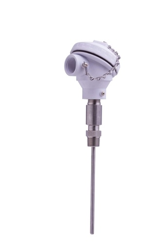 [NPAA3206A101D0100] Tel-Tru Industrial RTD, -60/500F, 1/2" NPT, 6" Probe, 0.25" Diameter Probe, White Polyproplyne Connection Head (FDA), None