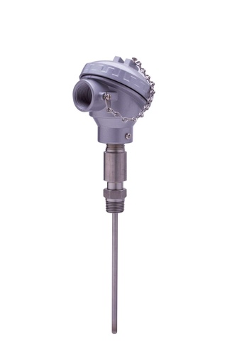 [NPAA3209A101D0300] Tel-Tru Industrial RTD, -60/500F, 1/2" NPT, 9" Probe, 0.25" Diameter Probe, Cast Aluminum Connection Head, None