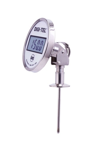 [SD5AB58211-P22023-10] Tel-Tru 5" Digital Thermometer, Adjustable Angle Connected, -60/400C, 1.5" Sanitary Flange, 2.5" Stem