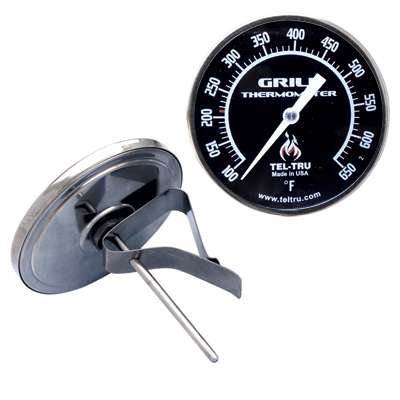 [241G03AHAFFADAA] Tel-Tru BQ325R 3" Dial Thermometer, Back Connected, 100/650F, Recal Nut, 3" Stem
