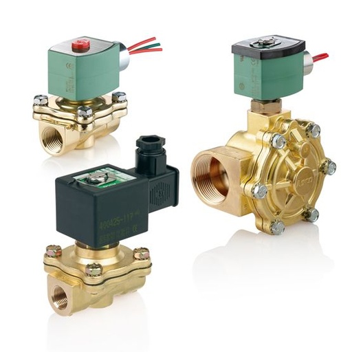 [SC8210G095AC120/60,110/50D] 210 Series Solenoid Valve (8210), 3/4" NPT, 120 VAC, Brass, 2 Way-2/2 NC , Din Connection