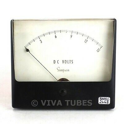 [05130] SIMPSON Model 29A, Analog Panel Meter, 0-20DCMA, 4.5", Rectangular, UL Listed Case